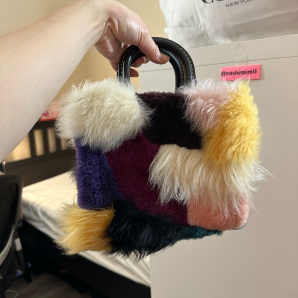 NWT Coach Shearling Rogue 20
Patchwork - Color Multi (Retail $700) - Picture 2 of 7